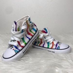 Converse Infant Chuck Taylor All Star High Top Zebra Sneaker Size 6